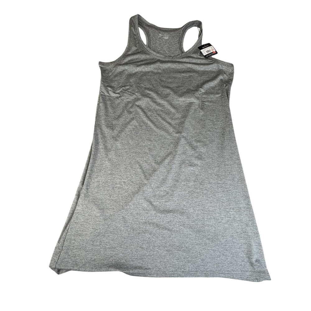 Eddie Bauer WR Resolution Tank Dress Womens M Gray FreeDry Stretch Athleisure